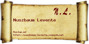 Nuszbaum Levente névjegykártya